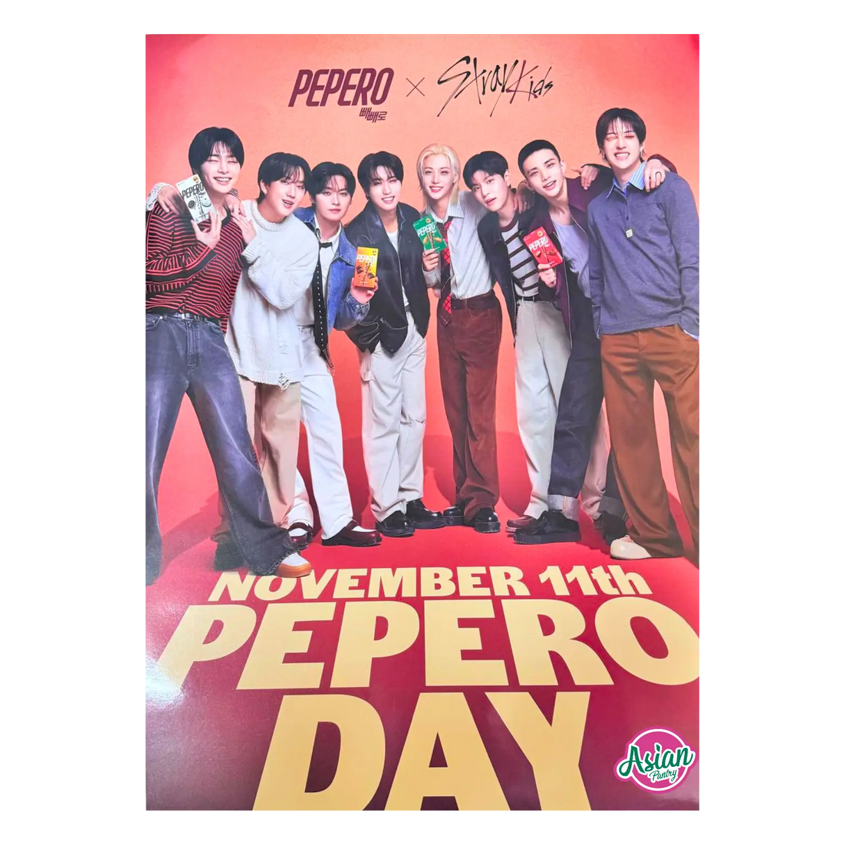 Lotte Pepero x Stray Kids Limited Edition Pepero Day Poster A2