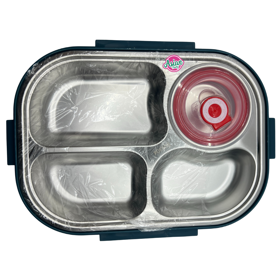 AI Bento Lunch Box Stainless Steel 4 Sections 720g