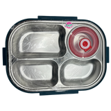 AI Bento Lunch Box Stainless Steel 4 Sections 720g