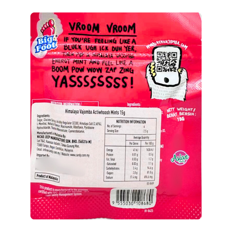 Big Foot Himalaya Vajomba Actiwhoosh Mints 15g