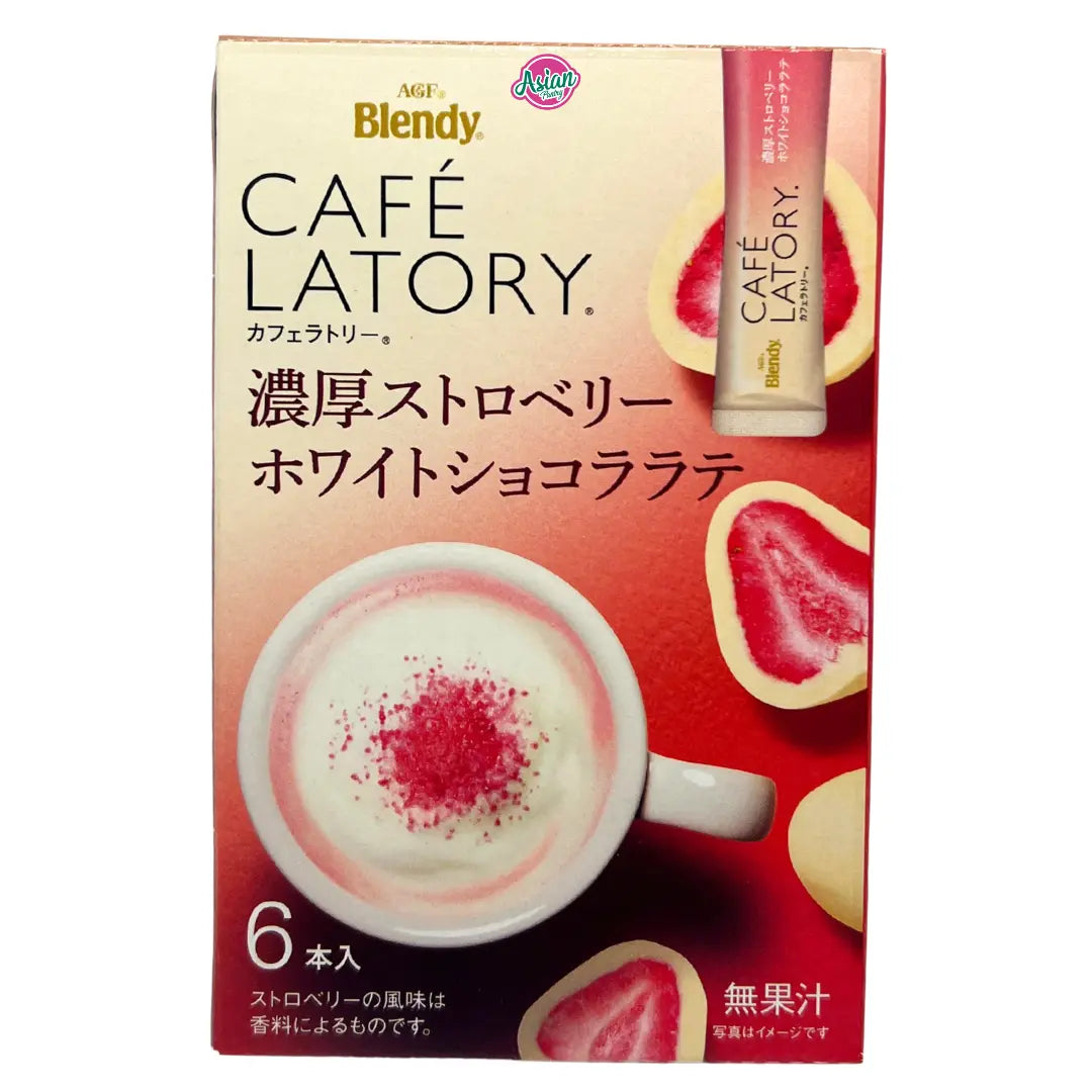 AGF Blendy Cafe Latory Strawberry White Choco Latte 6P 56.4g