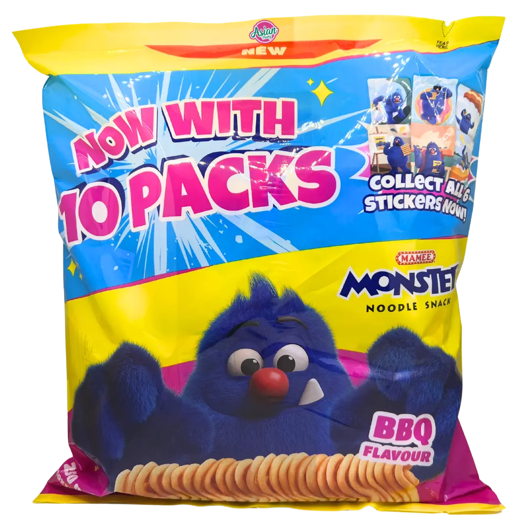 Mamee Monster Noodle Snack BBQ 10pk 250g