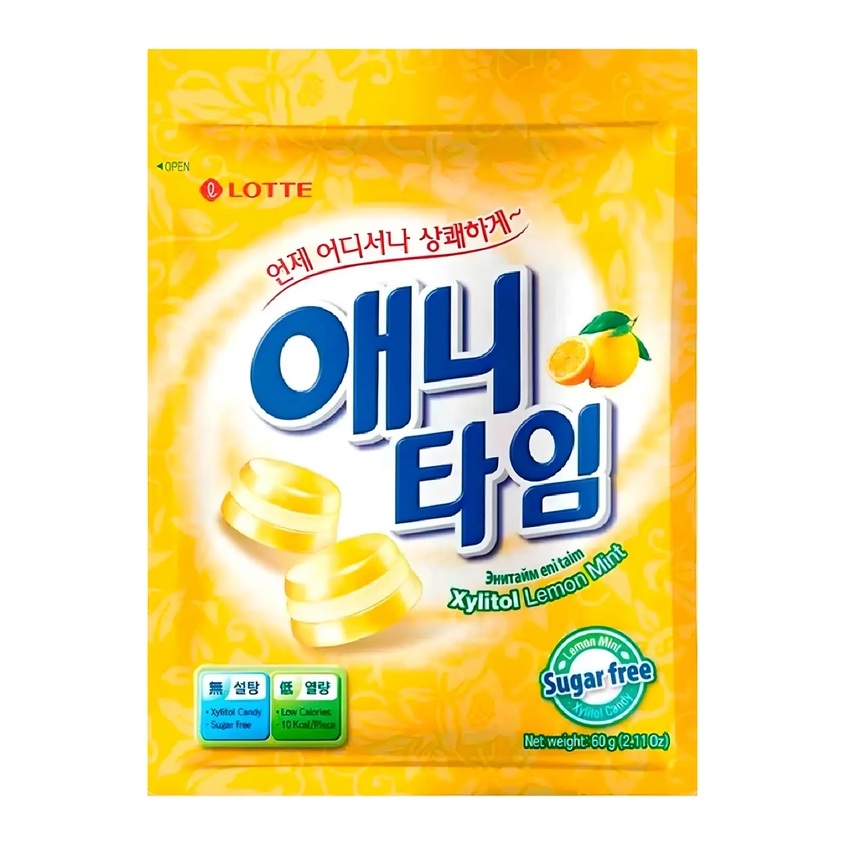 乐天随时糖果柠檬薄荷味 74g