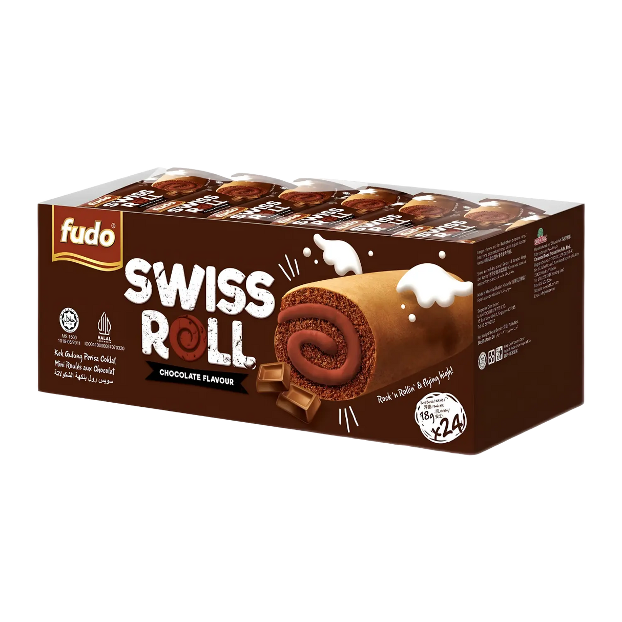 Fudo Swiss Roll Chocolate 24pk