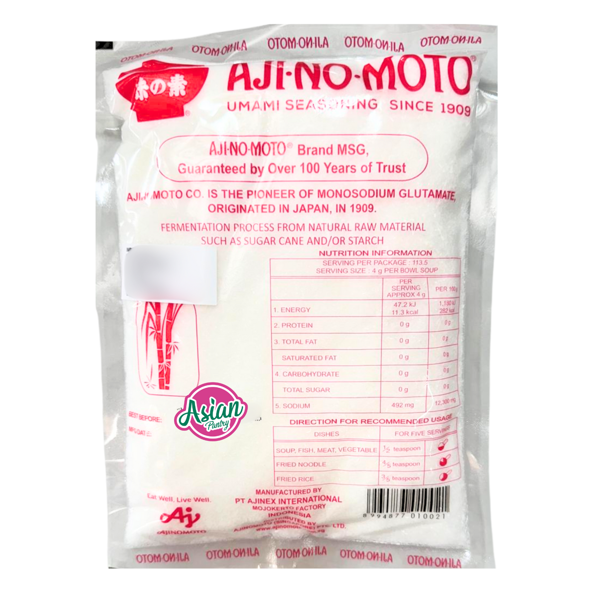 Ajinomoto Monosodium Glutamate (MSG) 454g