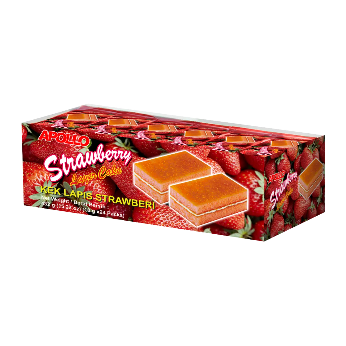 Apollo Strawberry Layer Cake 24pk 432g