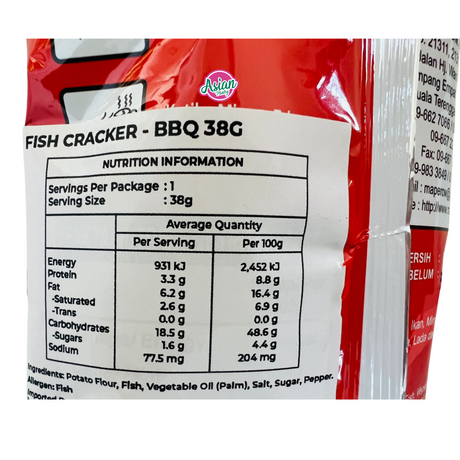 SEAmEQ Fish Cracker Perisa BBQ 38g