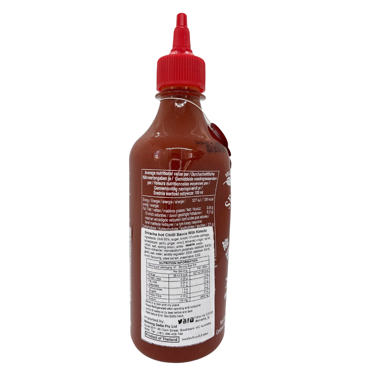 Flying Goose Sriracha Hot Chilli Sauce With Kimchi 455ml