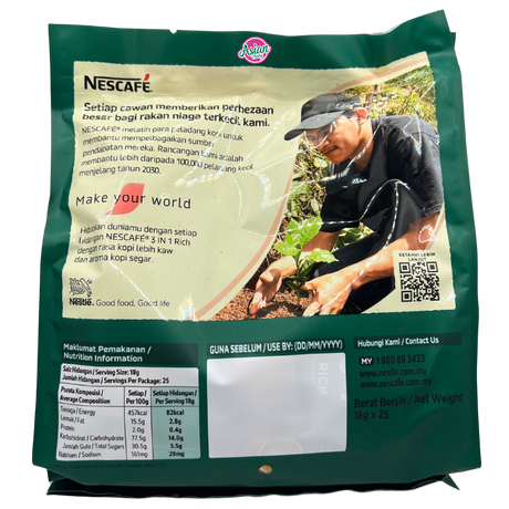 Nescafe Rich 3in1 Premix Coffee 25 Sticks 450g