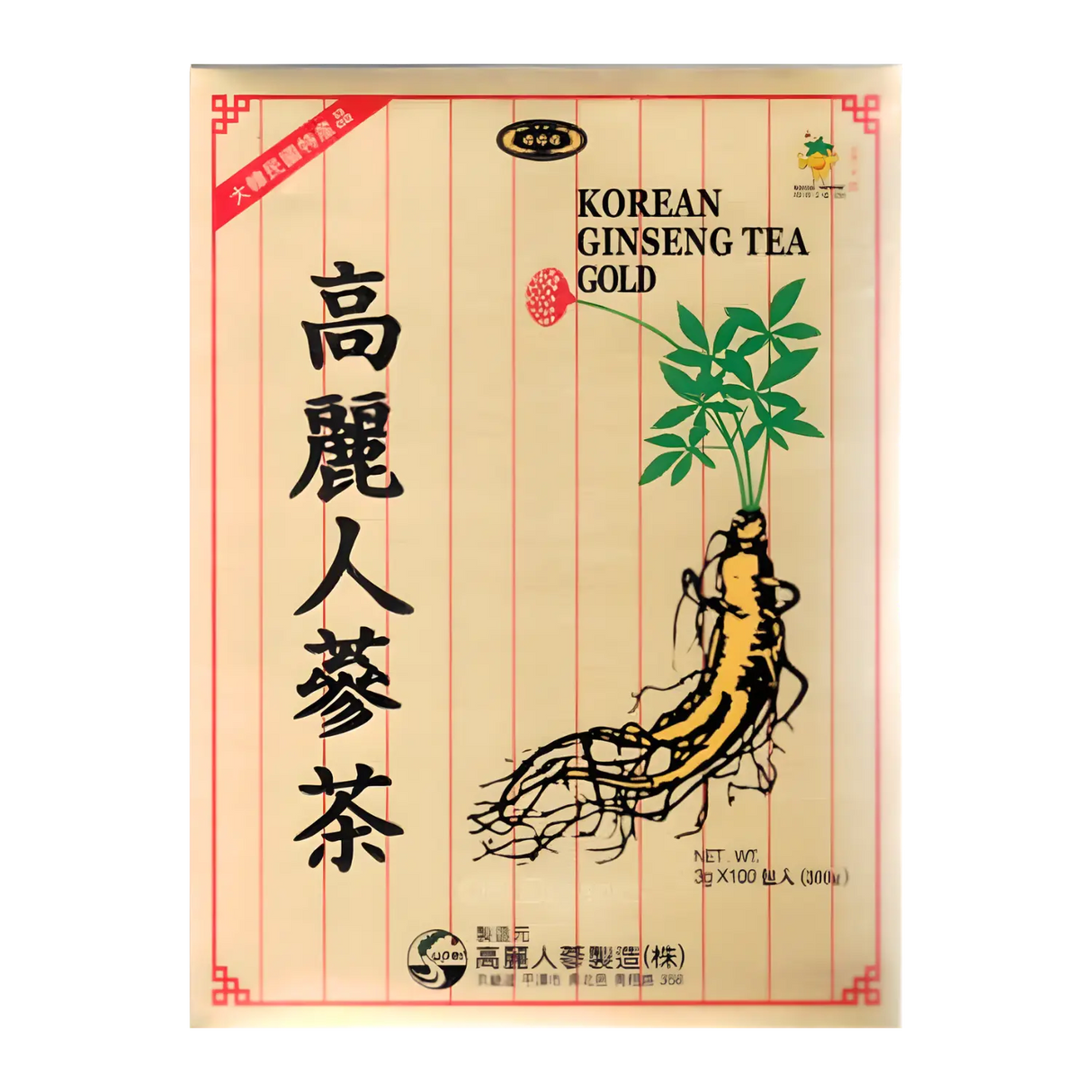 InSam Korean Ginseng Tea Gold 100pcs 300g