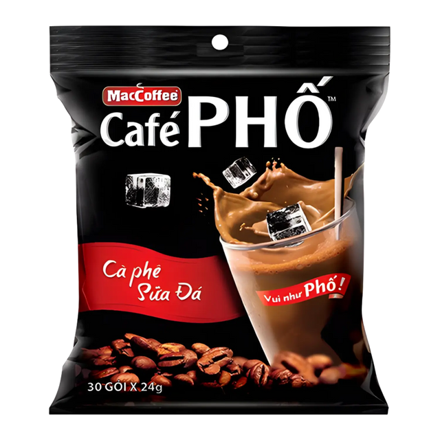 Cafe Pho Instant Vietnamese Coffee 3in1 Cà Phê Sữa Đá (30 Sachets) 720G