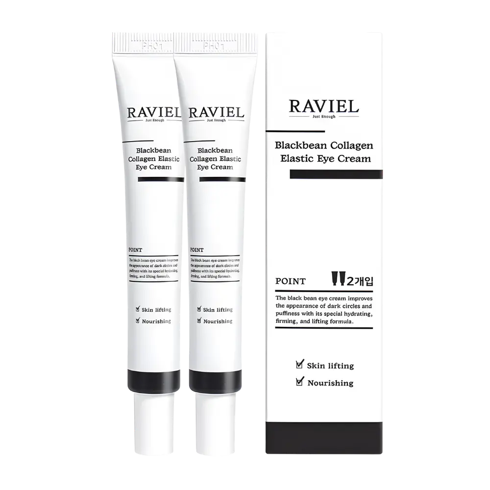 Raviel Blackbean Collagen Elastic Eye Cream (A Set of 2 Pairs)