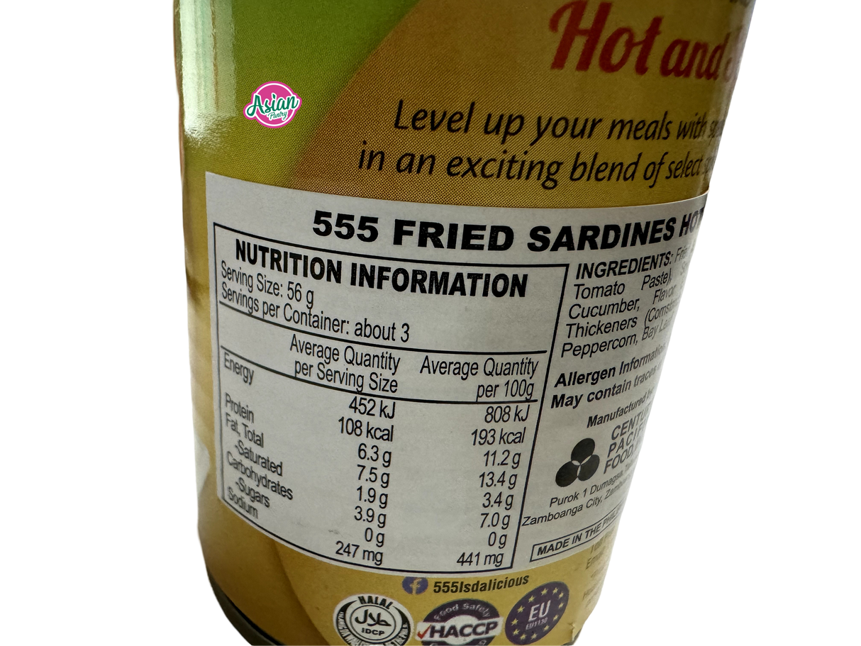 555 Ikan Sardin Goreng Panas &amp; Pedas 155g