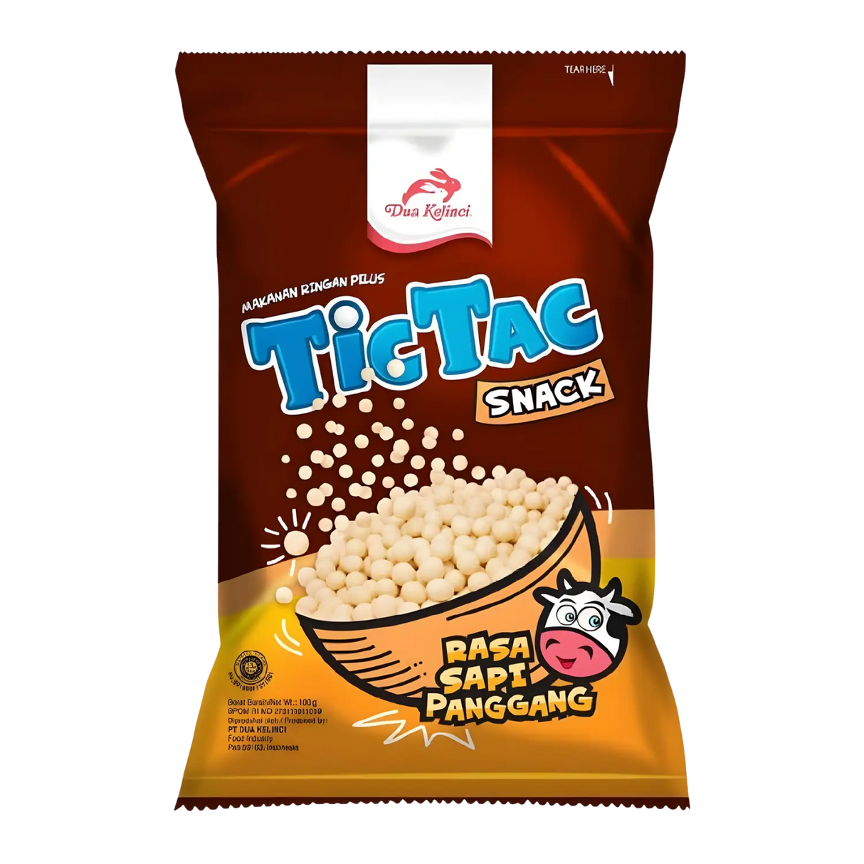 Dua Kelinci Tic Tac Cassava Snack Grilled Beef Flavour 80g