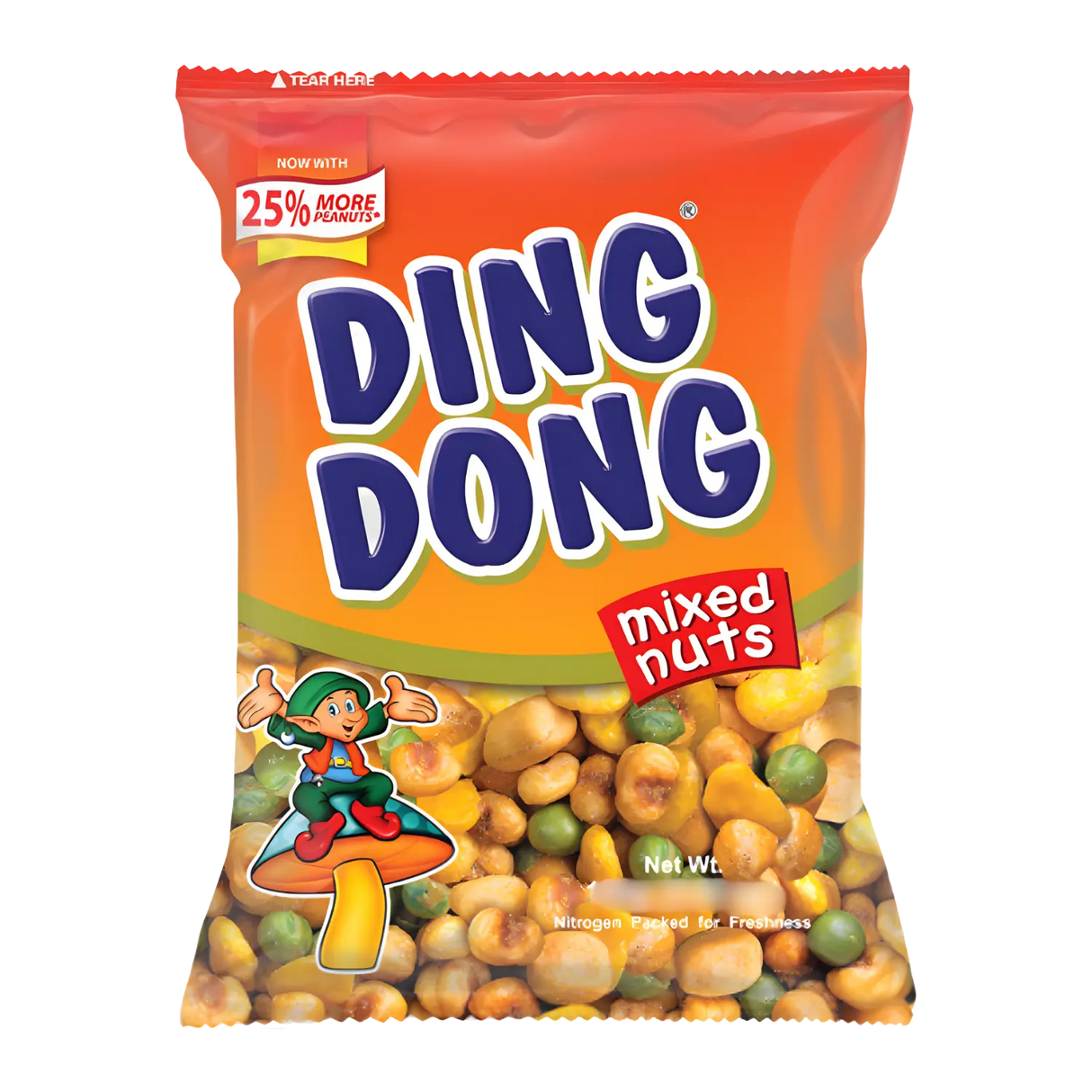 Campuran Snek Ding Dong dengan Kacang &amp; Kacang Keropok 95g
