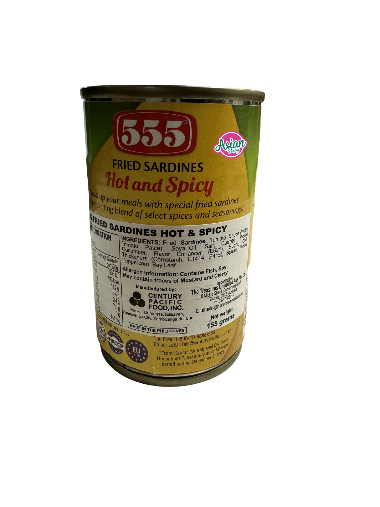 555 Ikan Sardin Goreng Panas &amp; Pedas 155g