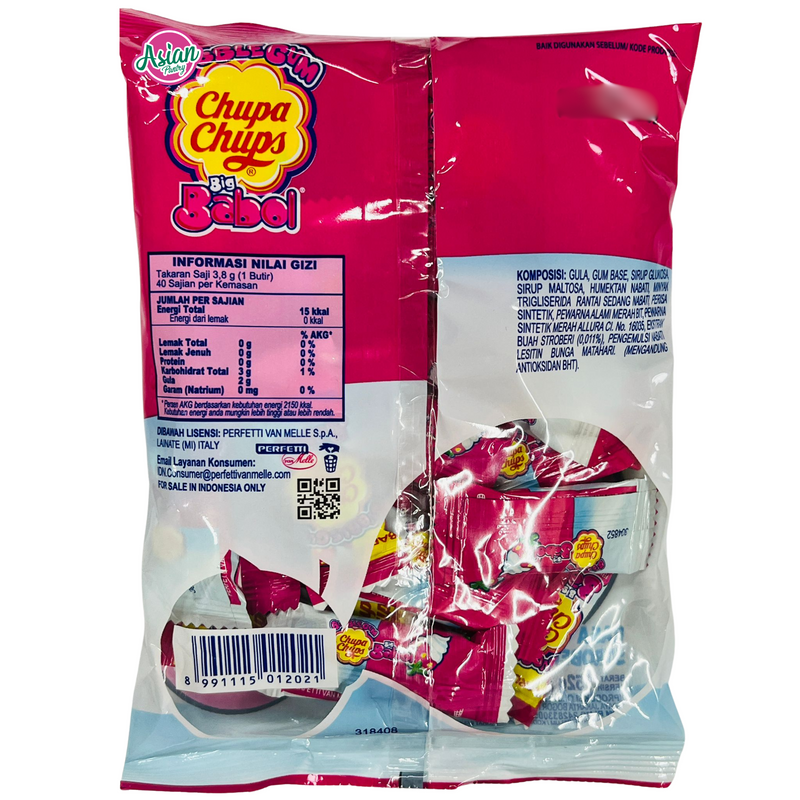 Chupa Chups Big Babol Bubble Gum Strawberry 152g