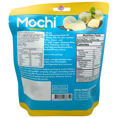 Royal Family Gluten Free Mochi Vanilla Creme 120g