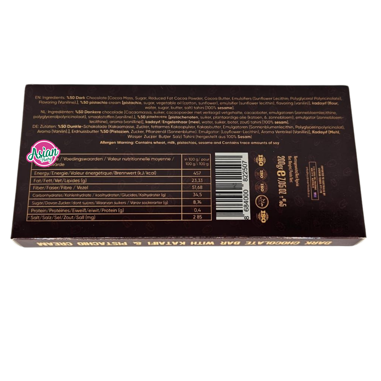 ByGusto Dark Dubai Chocolate 200g