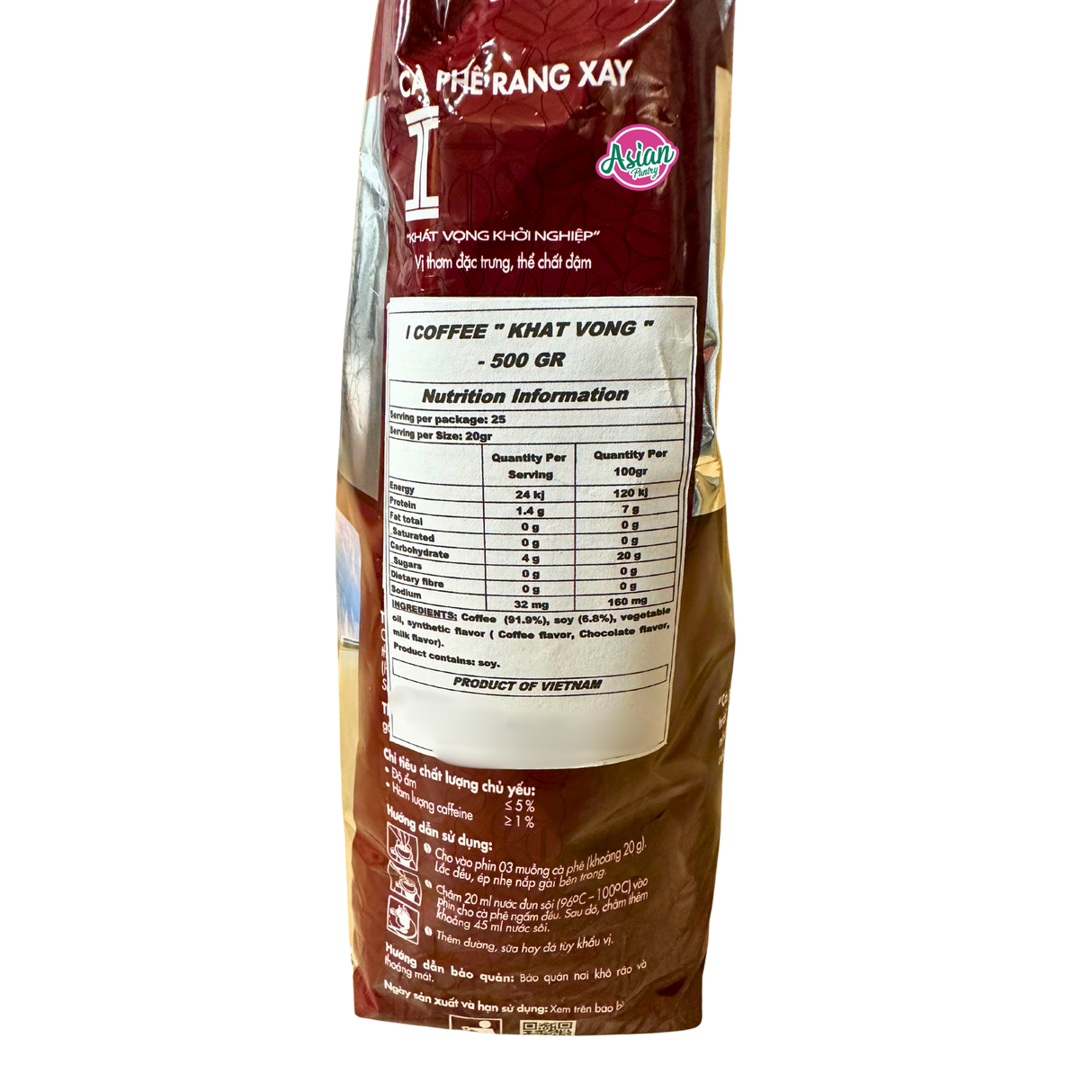 Trung Nguyen I Ground Coffee Mild (Ca Phe Rang Xay) 500g