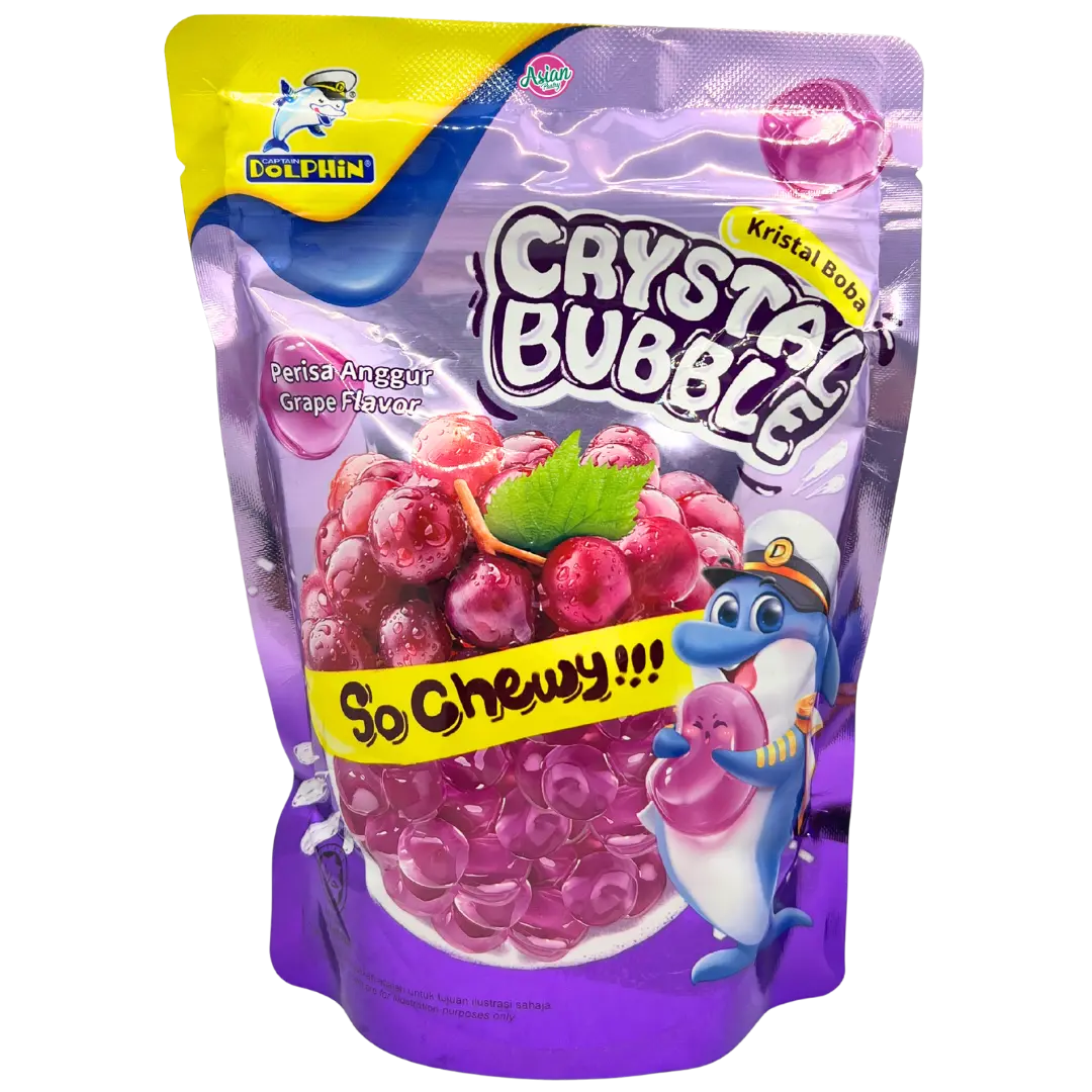 Dolphin Crystal Bubble Boba Grape Flavour 600g