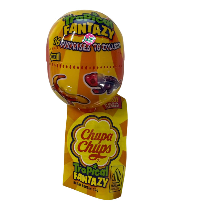 Chupa Chups Candy Egg Surprise Tropical Fantazy Strawberry 12g