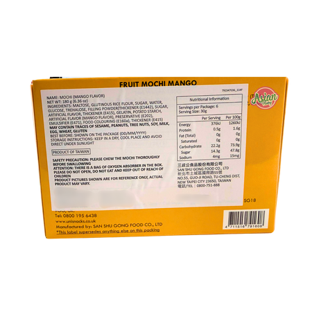 Yuki & Love Fruity Mochi - Mango Flavour 180g