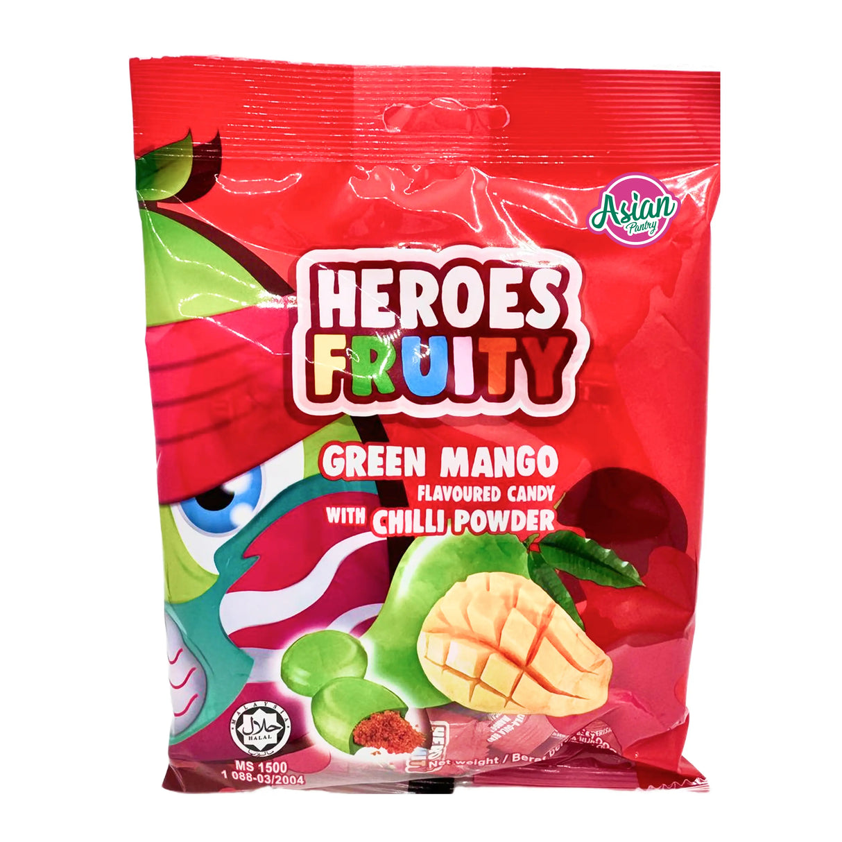 Heroes Fruity Green Mango with Chilli Powder Flavoured Candy 100g