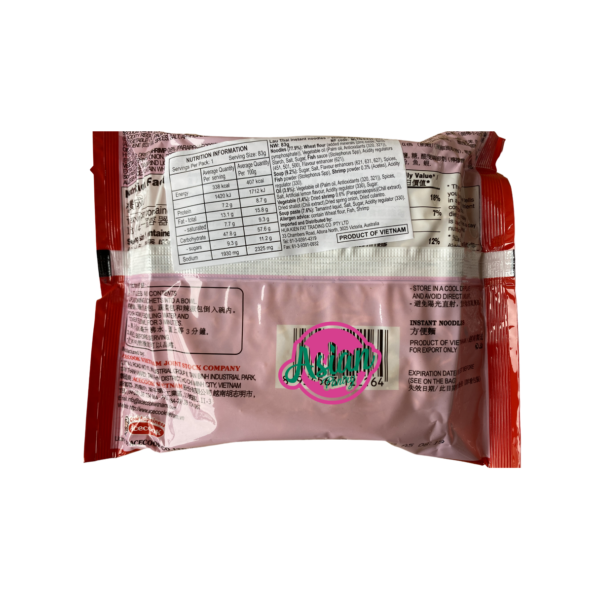 Acecook Mi Lau Thai Perisa Udang 83g