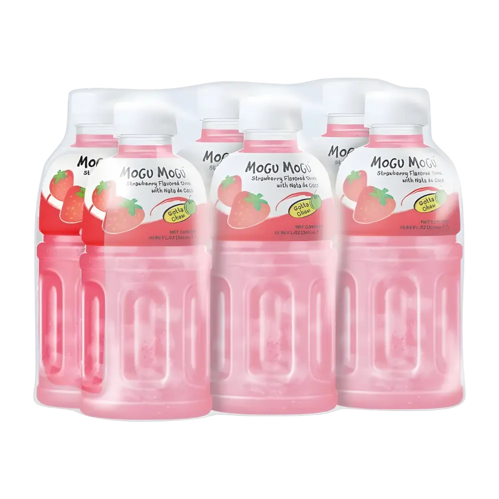 Mogu Mogu Strawberry Juice with Nata De Coco