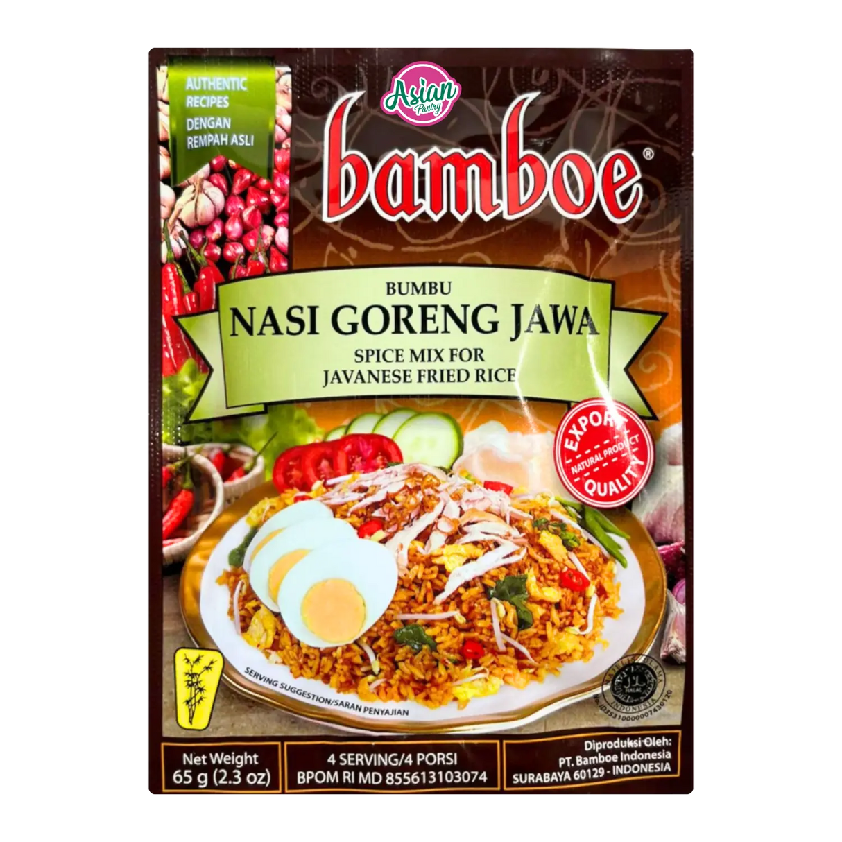 Bamboe Nasi Goreng Pedas (Spice Mix for Spicy Indonesian Fried Rice) 40g