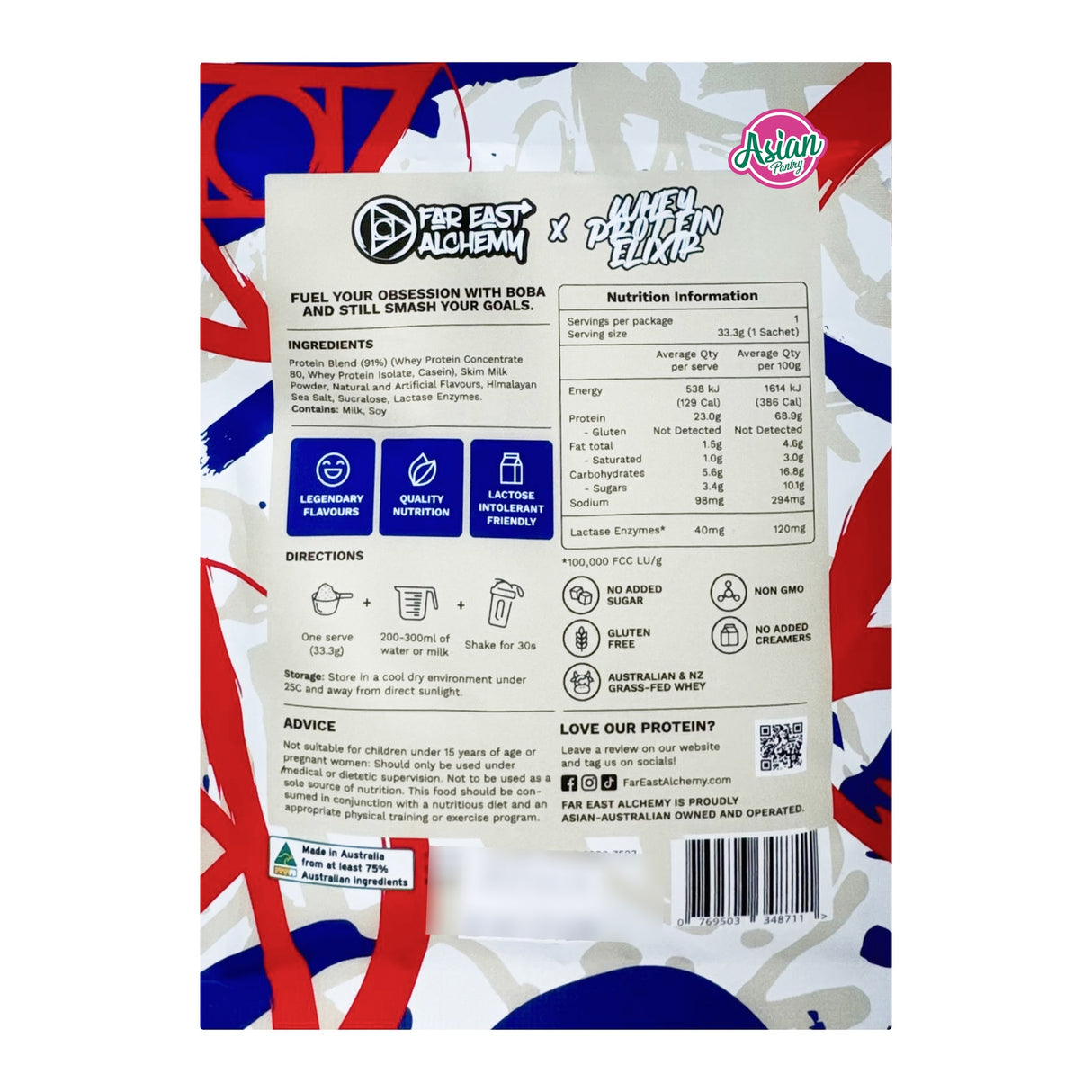 Far East Alchemy Whey Protein Elixir - White Bunny (Single Serve) 33g