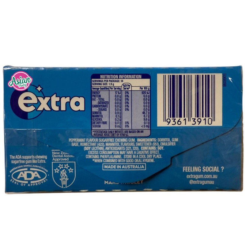 Wrigley's Extra Sugarfree Peppermint 14pcs 27g