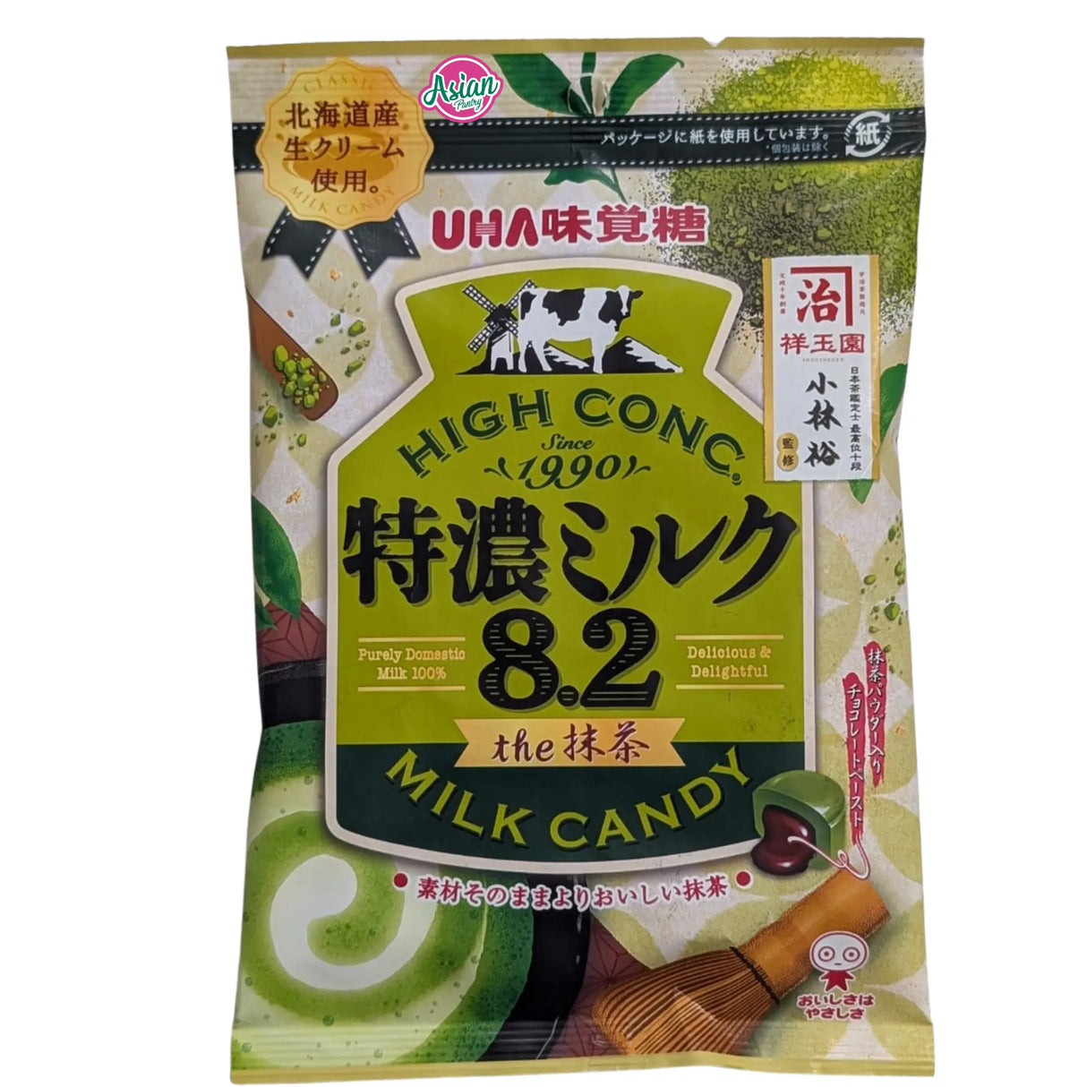 UHA 德野牛奶抹茶小豆糖 70g