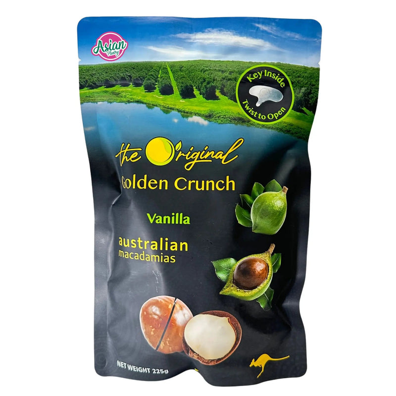 Golden Crunch (Happy Nut) Australian Vanilla Macadamias 225g