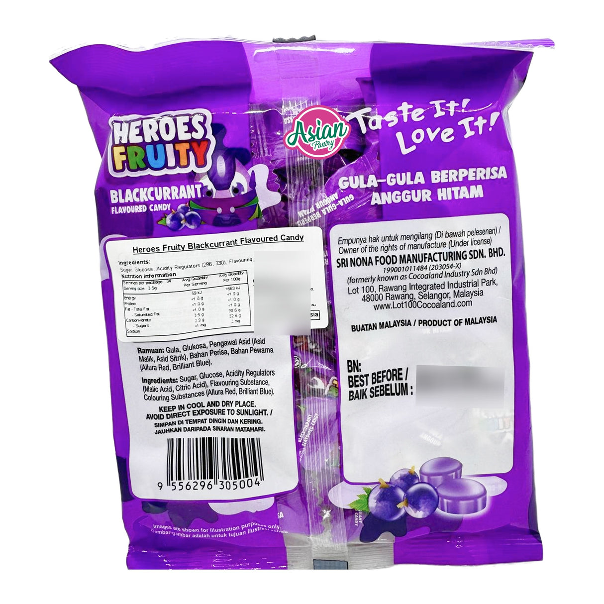 Heroes Fruity Blackcurrant Flavoured Candy 120g