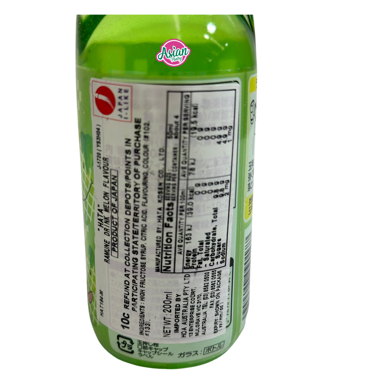 Hata Ramune Drink Melon 200ml