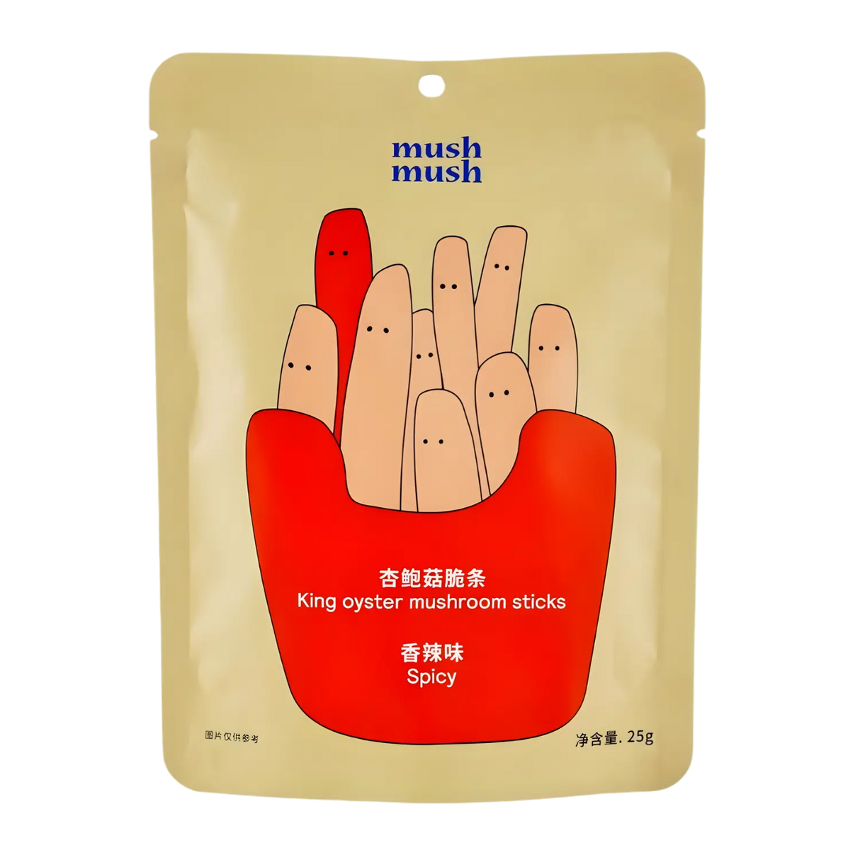 Mush Mush Crispy King Oyster Mushroom Sticks (Spicy Flavour) 25g