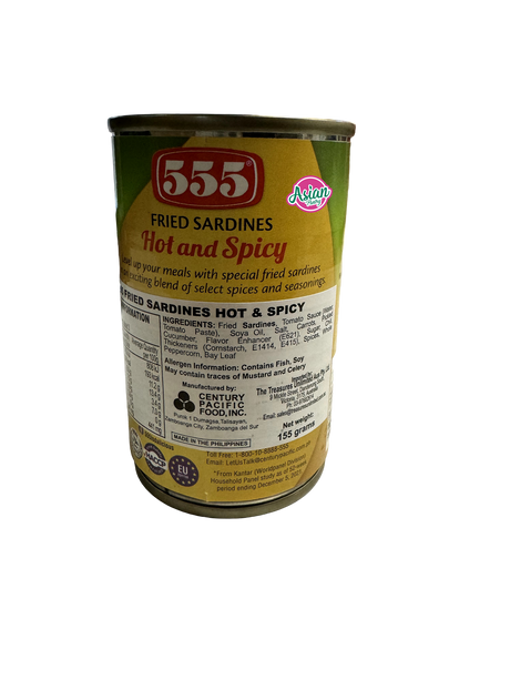 555 Ikan Sardin Goreng Panas &amp; Pedas 155g