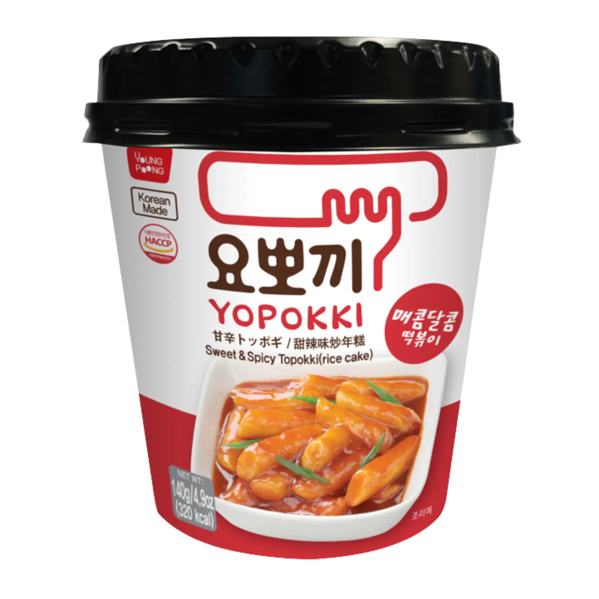 Yopokki 甜辣炒年糕杯装 140g