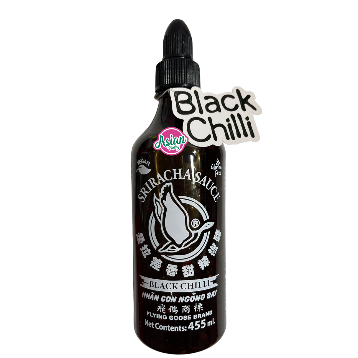 Flying Goose  Vegan Sriracha Sauce Black Chilli 455ml
