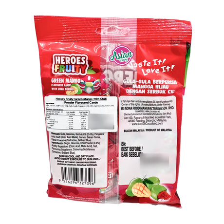 Heroes Fruity Green Mango with Chilli Powder Flavoured Candy 100g