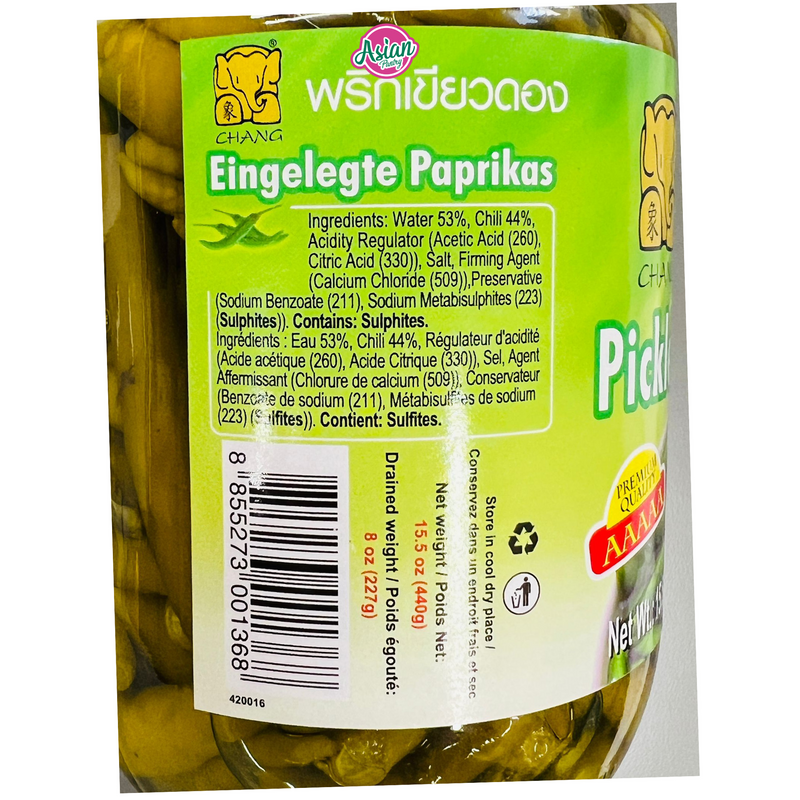 Chang Pickled Green Whole Chilli (Premium Quality) 440g