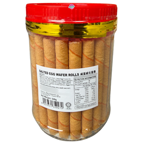 Delyco Salted Egg Wafer Rolls 320g