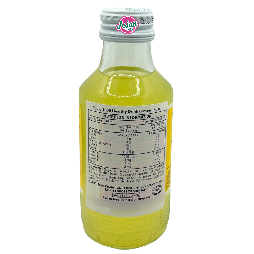 YOUC1000 Glass Bottle - Vitamin Lemon (w/ Vitamin C) 140ml