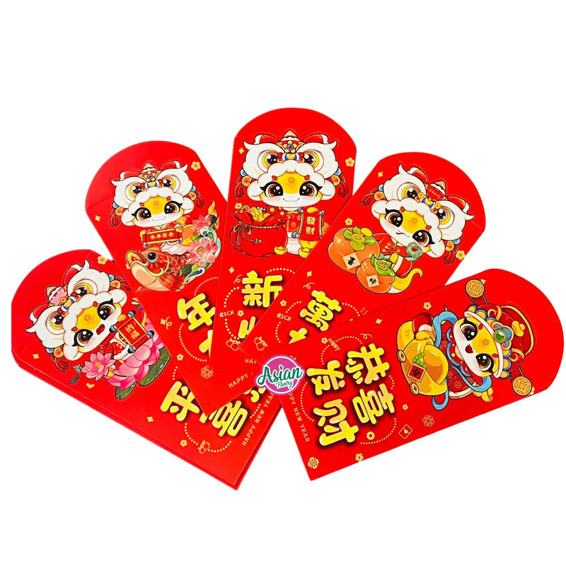 SL Lucky Money Red Pocket For New Year Festival 6PK (Random)