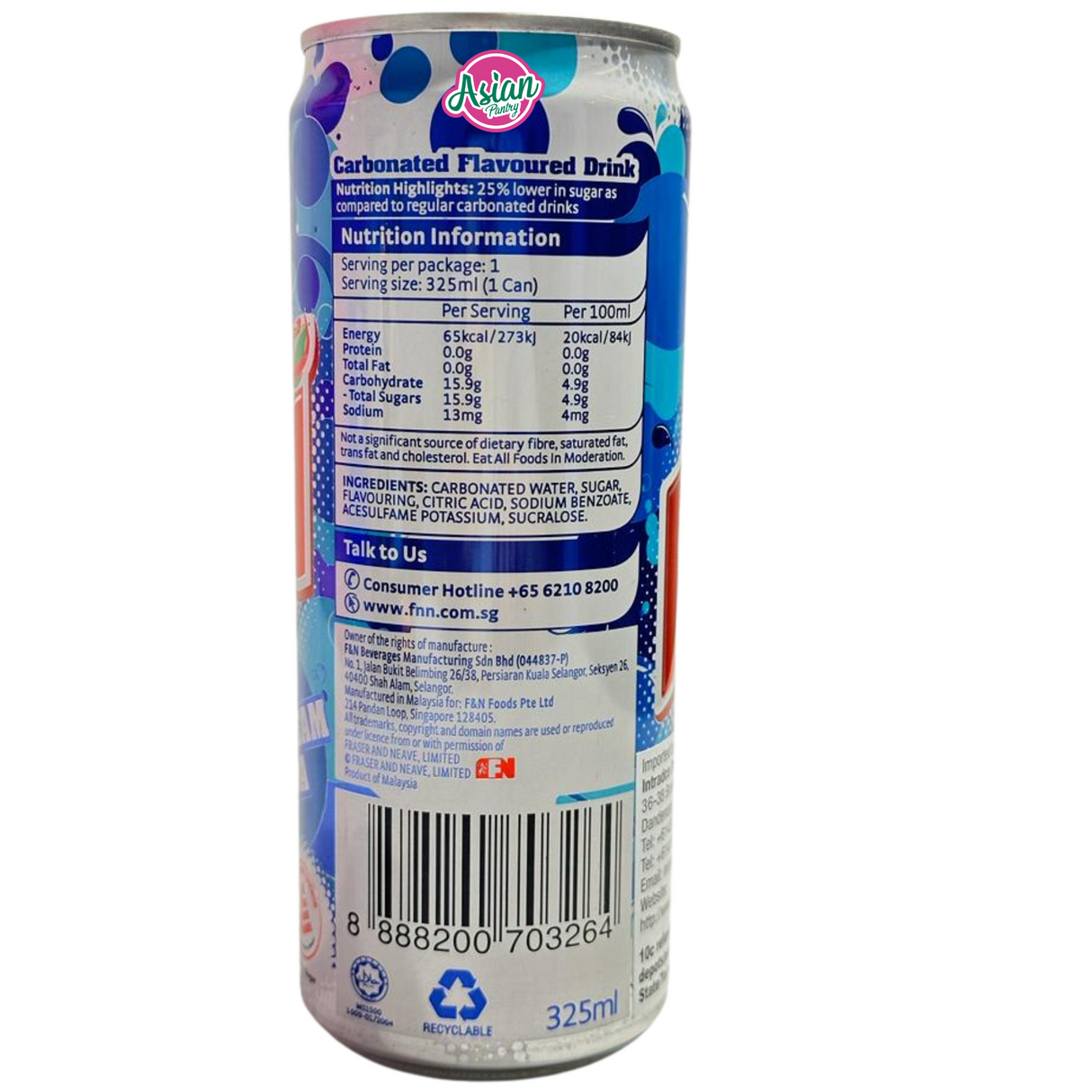 Soda Aiskrim Sejuk F&amp;N 325ml