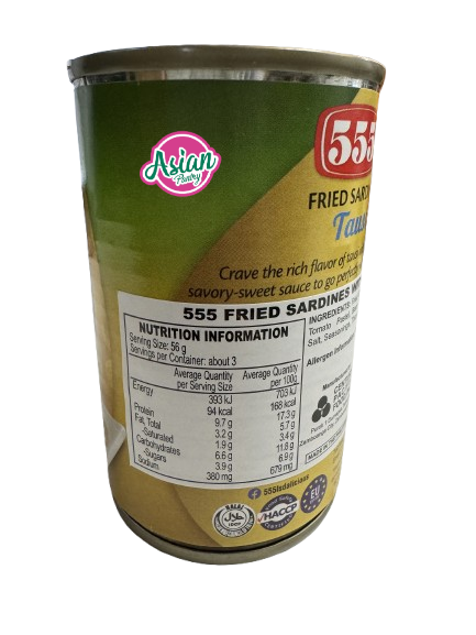 555 Ikan Sardin Goreng Tausi 155g