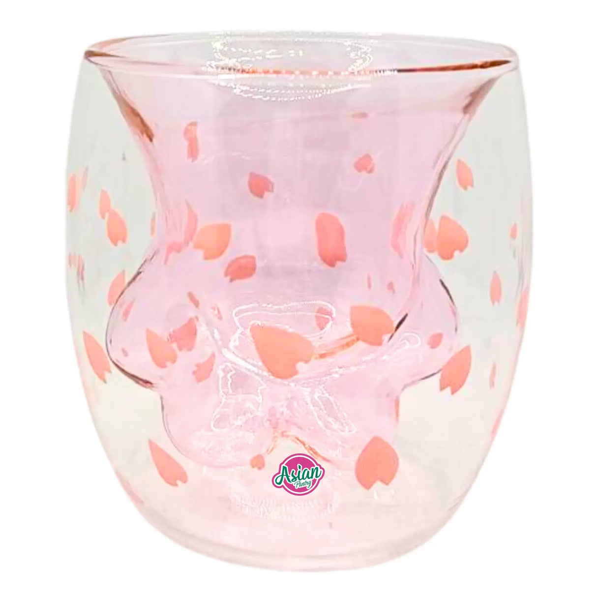 Asian Pantry Sakura Cat Paw Glass Cup