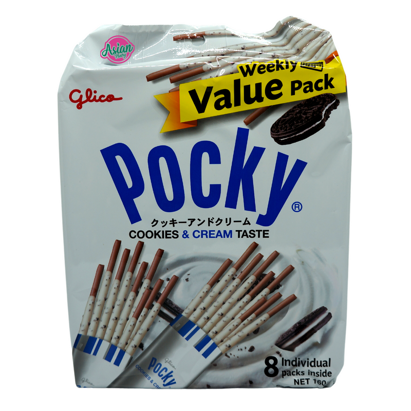 Glico Pocky Cookies & Cream 8pk 160g Front